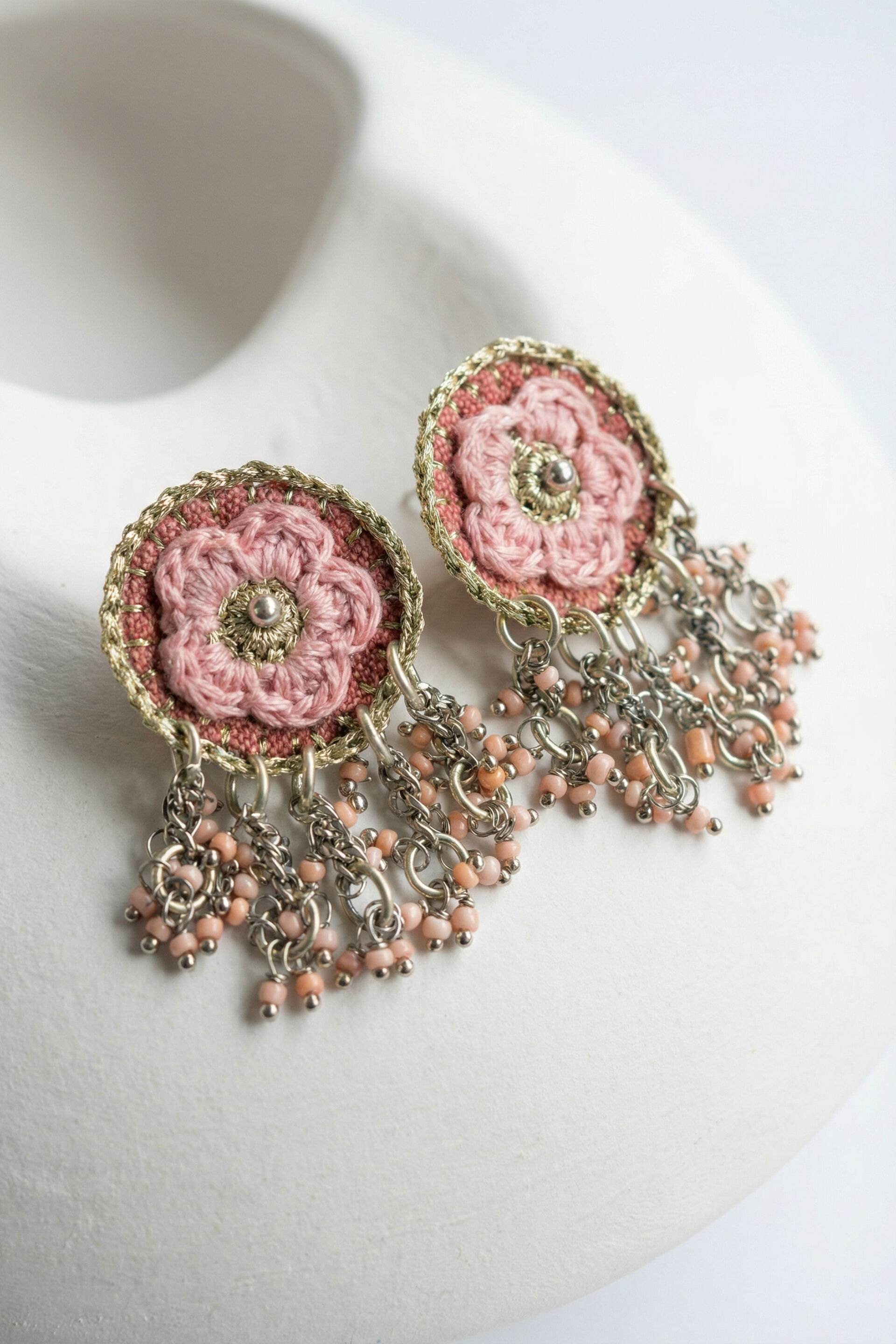 Blush Bloom Stud Earrings, , image 2